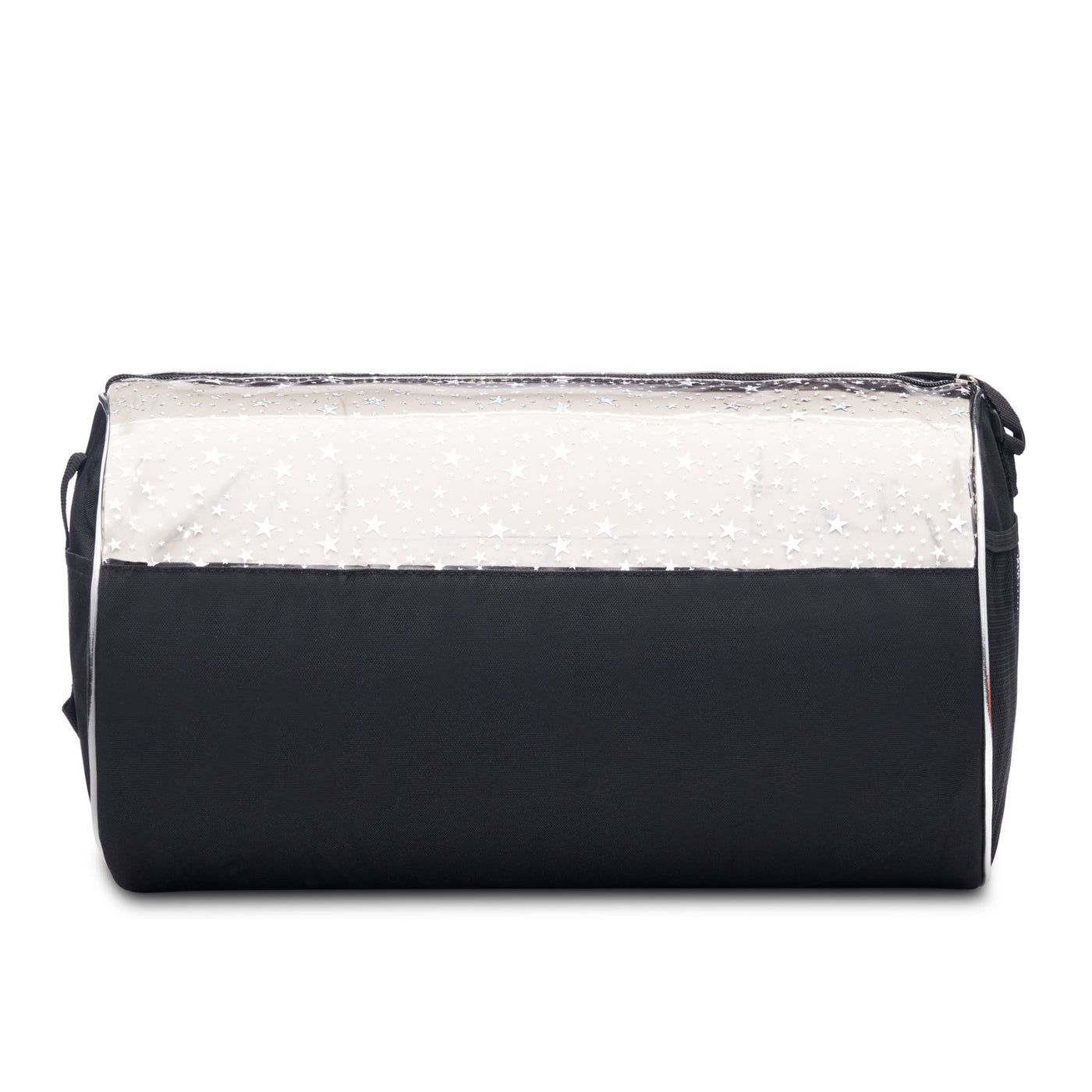 Dance Duffel Bag Black and Clear with Silver Stars