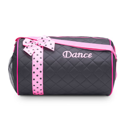 Girls Dance Duffle Bag Quilted with Bow