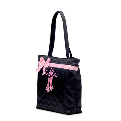 Dance Ballet Slippers Quilted Tote Bag